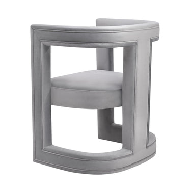 TOV Ada Performance Velvet Accent Chair Grey - ON FINAL SALE