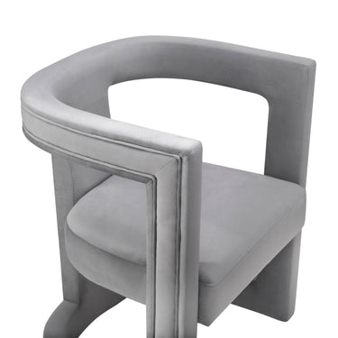 TOV Ada Performance Velvet Accent Chair Grey - ON FINAL SALE