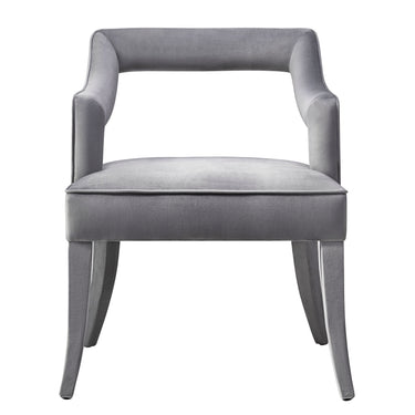 TOV Tiffany Performance Velvet Dining Chair Grey