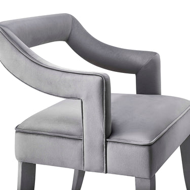 TOV Tiffany Performance Velvet Dining Chair Grey