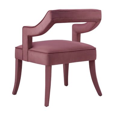 TOV Tiffany Performance Velvet Dining Chair Pink