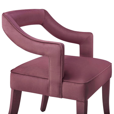 TOV Tiffany Performance Velvet Dining Chair Pink