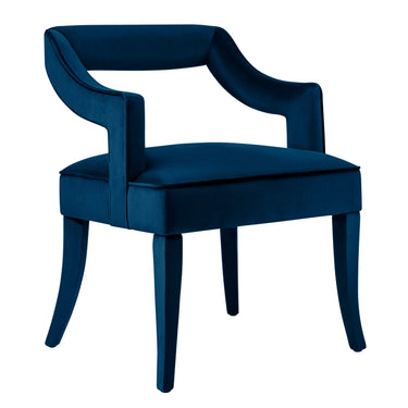 TOV Tiffany Performance Velvet Dining Chair Navy