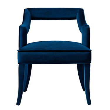 TOV Tiffany Performance Velvet Dining Chair Navy