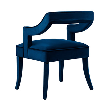TOV Tiffany Performance Velvet Dining Chair Navy