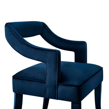 TOV Tiffany Performance Velvet Dining Chair Navy