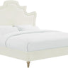 TOV Serenity Cream Performance Velvet Cream Queen Bed