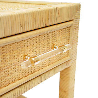 TOV Amara 25" Natural Rattan Nightstand Natural