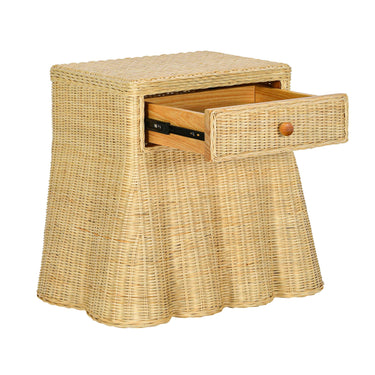 TOV Pentra 25" Natural Rattan Nightstand With Drawer Natural