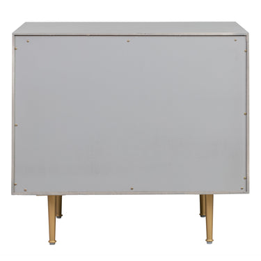 TOV Trident 28" 3-Drawer Nightstand Grey