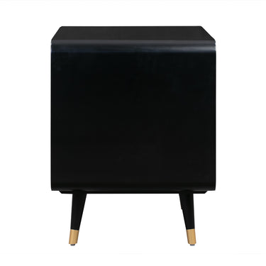 TOV Christine 27" Black 2-Drawer Nightstand Black