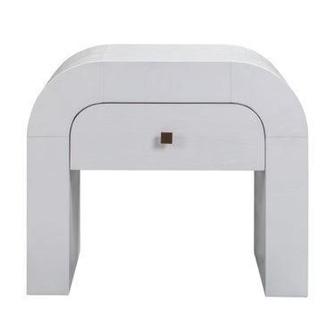 TOV Hump 26" Arched Nightstand With Drawer White