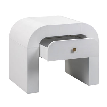 TOV Hump 26" Arched Nightstand With Drawer White