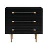 TOV Trident 28" 3-Drawer Nightstand Black