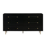 TOV Trident 62" 6-Drawer Dresser Black