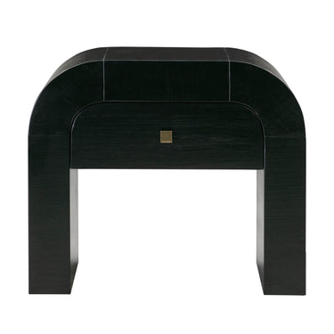 TOV Hump 26" Arched Nightstand With Drawer Black