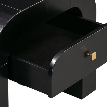 TOV Hump 26" Arched Nightstand With Drawer Black