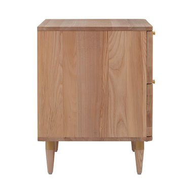 TOV Carmen 19" Natural Ash and Cane 2-Drawer Nightstand Natural
