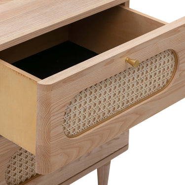 TOV Carmen 19" Natural Ash and Cane 2-Drawer Nightstand Natural