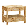 TOV Brandyss 26" Burl 2-Drawer Nightstand Natural
