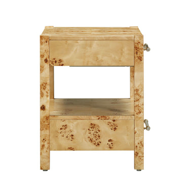 TOV Brandyss 26" Burl 2-Drawer Nightstand Natural