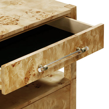 TOV Brandyss 26" Burl 2-Drawer Nightstand Natural