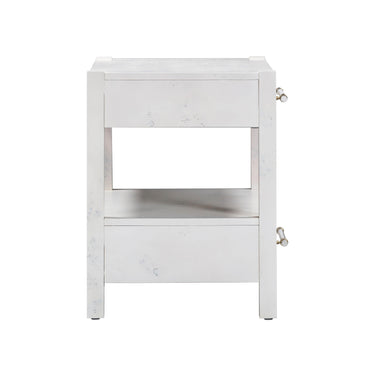 TOV Brandyss 26" Burl 2-Drawer Nightstand White