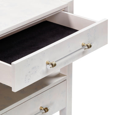 TOV Brandyss 26" Burl 2-Drawer Nightstand White