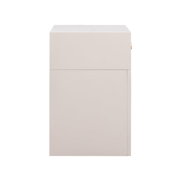 TOV Suzie 26" Rattan Nightstand With Drawer Cream