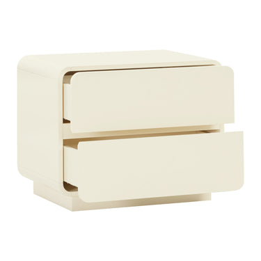 TOV Sagura 28" 2-Drawer Nightstand Cream