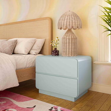 TOV Sagura 28" 2-Drawer Nightstand Blue