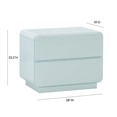 TOV Sagura 28" 2-Drawer Nightstand Blue