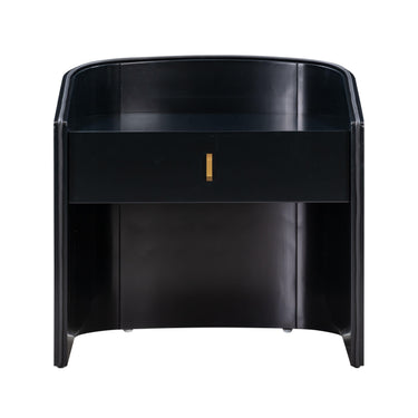 TOV Collins 22" Lacquer Nightstand With Drawer Black