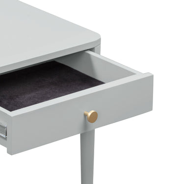TOV Julieta 19" Acacia Wood Nightstand With Drawer Grey