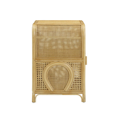 TOV Tina 27" Rattan Nightstand With Storage Natural