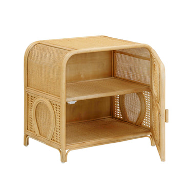 TOV Tina 27" Rattan Nightstand With Storage Natural