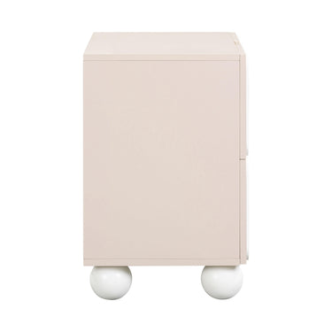 TOV Tori 23" Motif 2-Drawer Nightstand Taupe