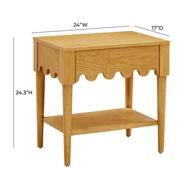 TOV Oodle 24" Natural Ash Nightstand With Drawer Natural