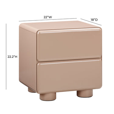 TOV Tammy 22" 2-Drawer Nightstand Taupe - ON FINAL SALE