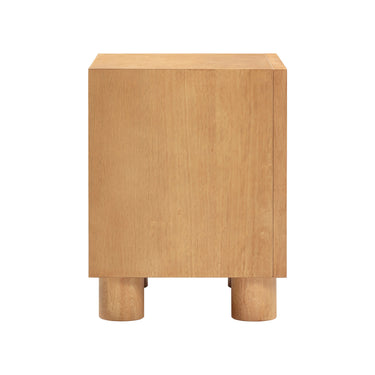 TOV Miles 22" Natural Wood 2-Drawer Nightstand Natural