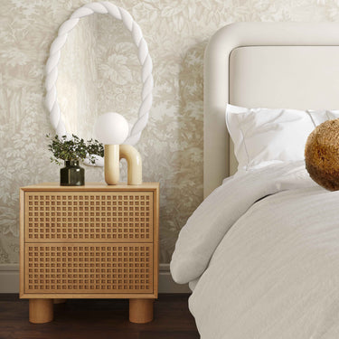 TOV Miles 22" Natural Wood 2-Drawer Nightstand Natural