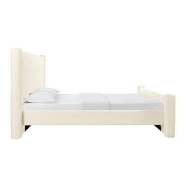 TOV Athara Cream Velvet Cream Queen Bed