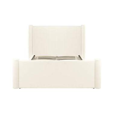 TOV Athara Cream Velvet Cream Queen Bed
