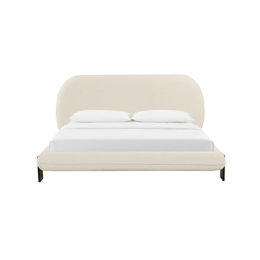 TOV Ophelia Cream Performance Faux Wool Cream Queen Bed - ON FINAL SALE