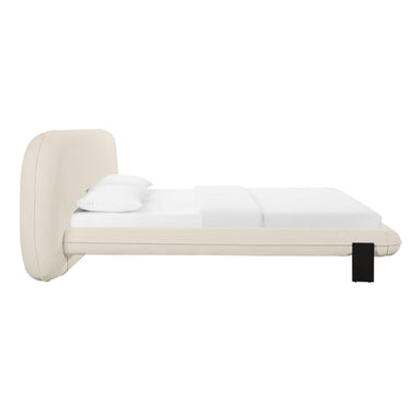 TOV Ophelia Cream Performance Faux Wool Cream Queen Bed - ON FINAL SALE