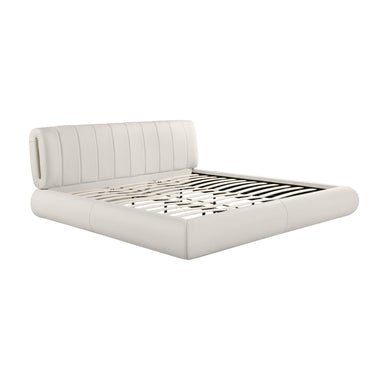 TOV Karol Cream Performance Vegan Leather Cream Queen Bed