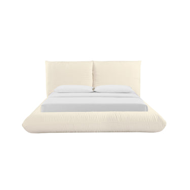 TOV Romp Cream Upcycled Performance Linen Cream Queen Bed