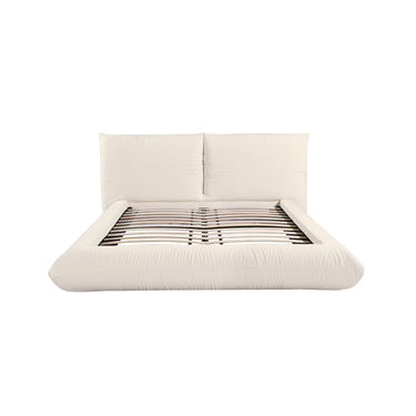 TOV Romp Cream Upcycled Performance Linen Cream Queen Bed