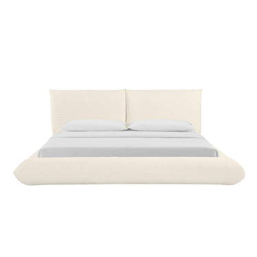 TOV Romp Cream Upcycled Performance Linen Cream King Bed