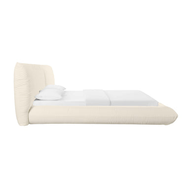 TOV Romp Cream Upcycled Performance Linen Cream King Bed
